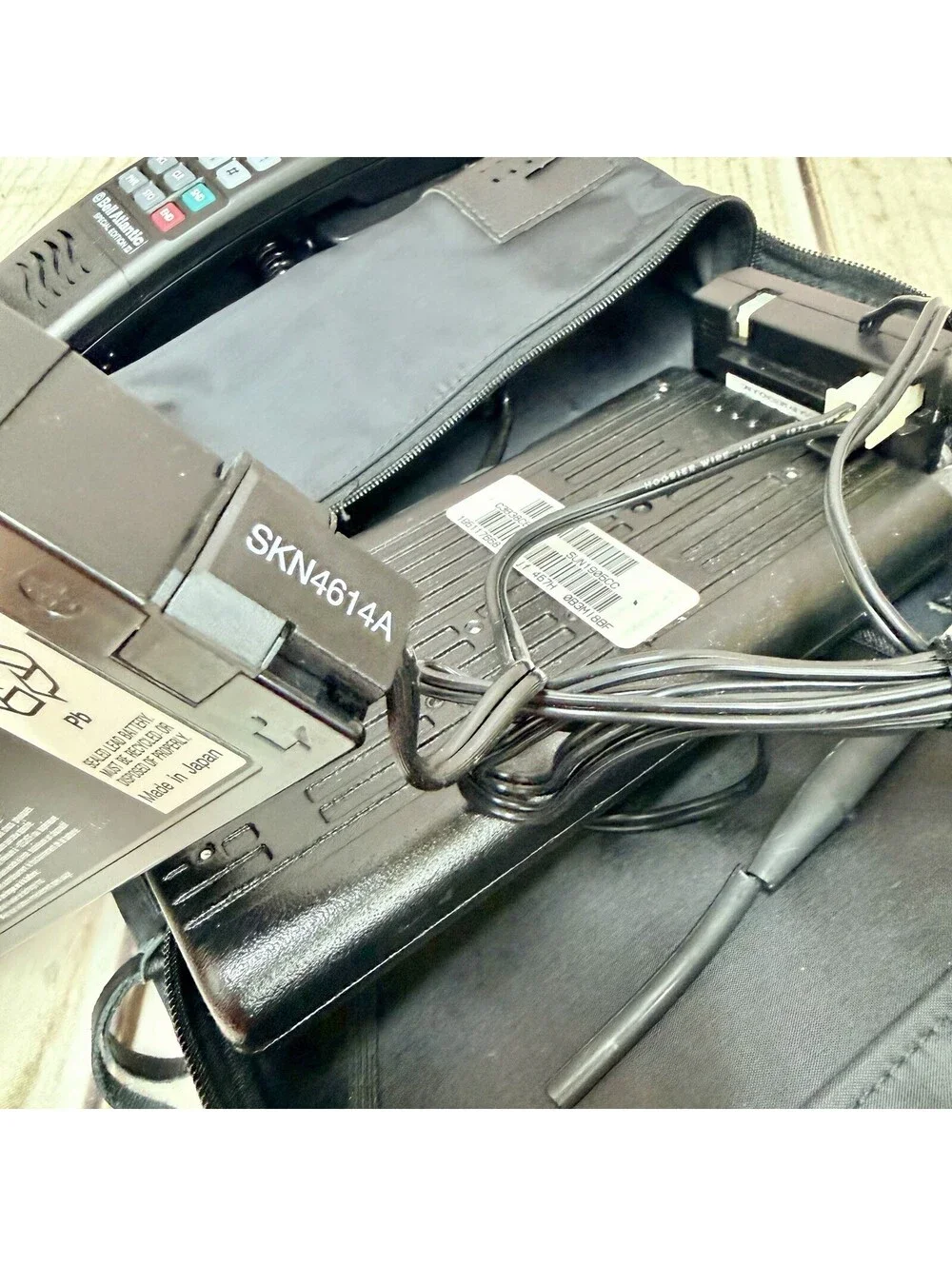 Vintage 1990’s Black Motorola Cellular Mobile Bag Car Phone Bell Atlantic
